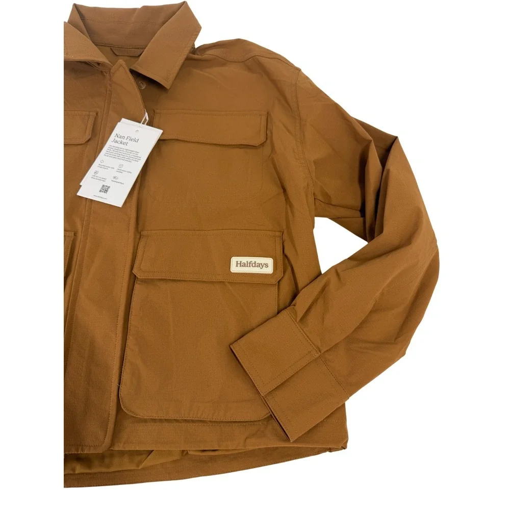 Halfdays Women's Nan Field Jacket Full Zip Nuthatch Brown Size XSMALL XS NWT - Picture 2 of 6